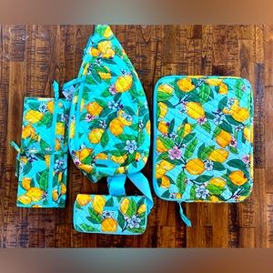 NEW! Vera Bradley “Lemon Grove” set of 4 items.